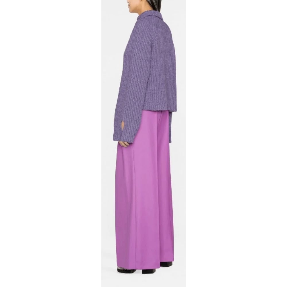Khaite Amethyst Cashmere Roll-Neck Sweater Purple Dames
