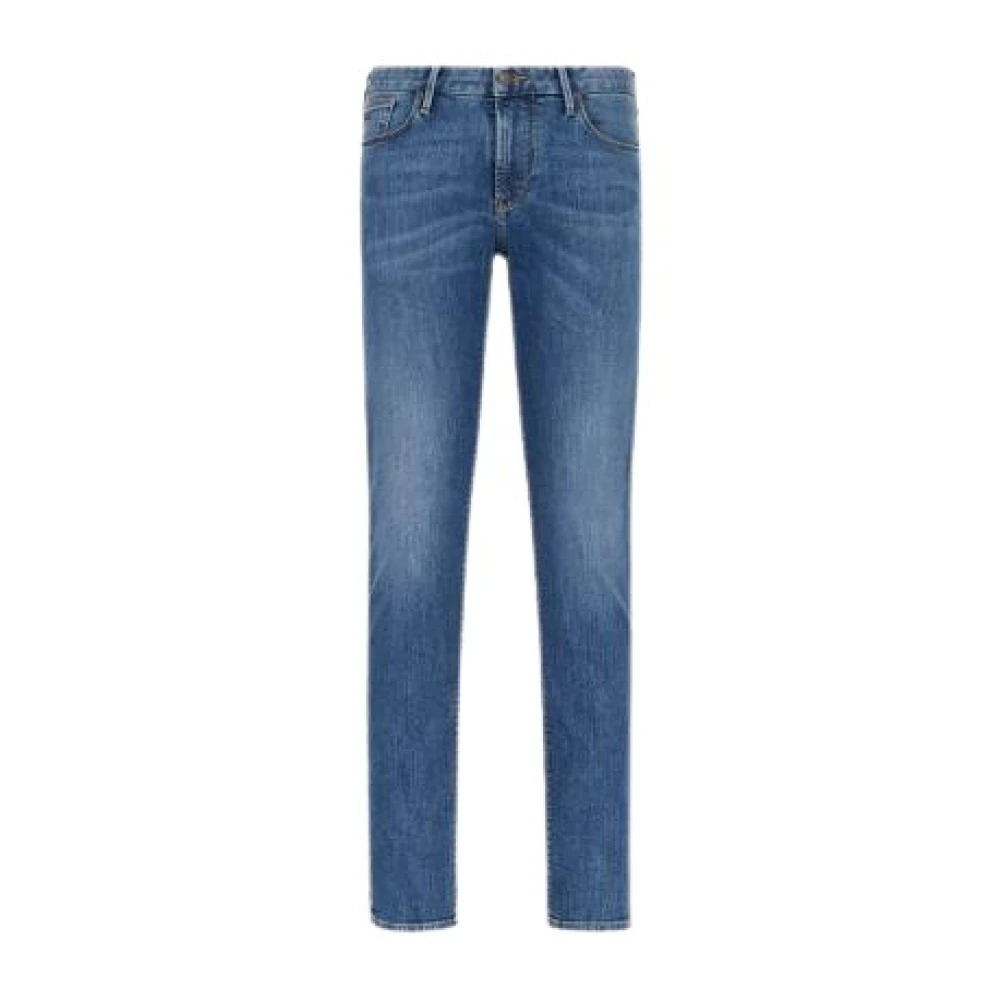 Emporio Armani Slim Fit 5 Zakken Denim Jeans Blue Heren