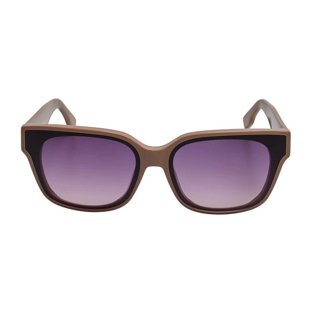 Karl Lagerfeld Women's Beige Sunglasses, One Size, Rectangular Acetate Sunglasses