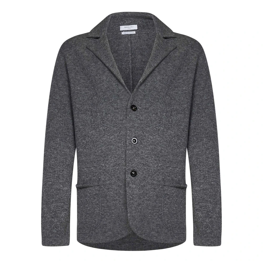 Boglioli Grijze Gebreide Blazer-Stijl Vest Aw24 Gray Heren