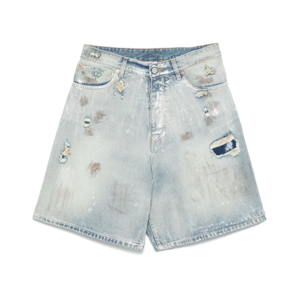 Vetements Blauwe knoopsluiting klassieke vijf zakken Blue Heren