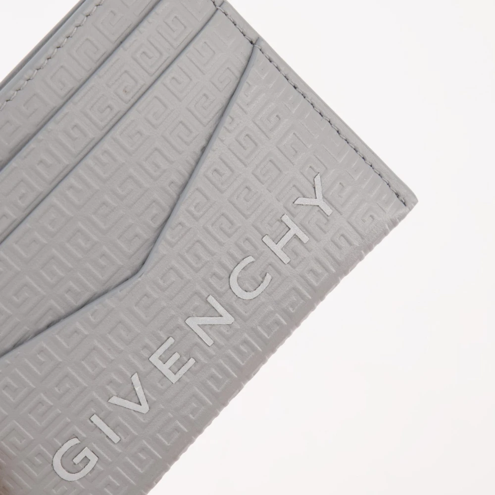 Givenchy Leren Kaarthouder met 4G-print Gray Heren