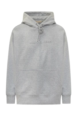 Grå hoodie med broderad logotyp