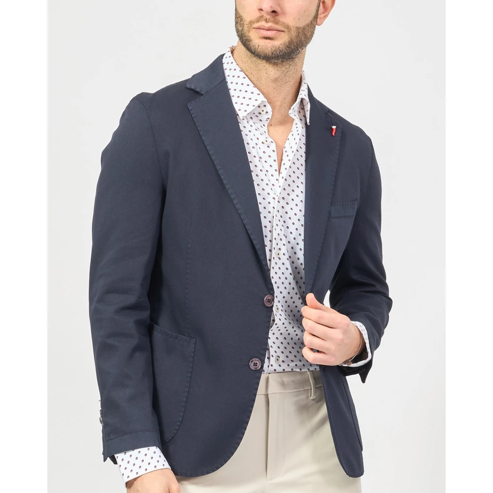 Mulish Blauwe jassen met peperpin Blue Heren