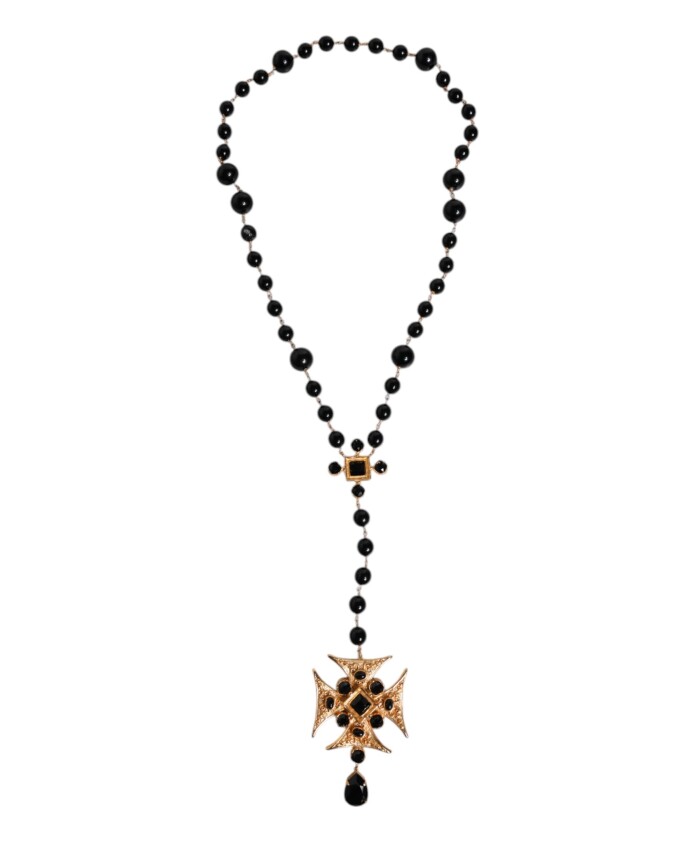 chaine-avec-pendentif-rosaire-or-et-perles-noires