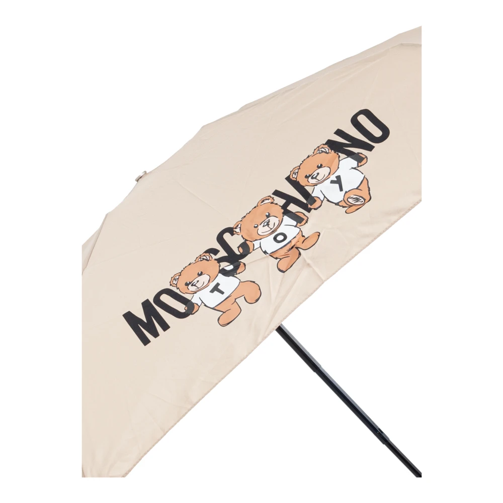Moschino Paraplu met logo Beige Unisex