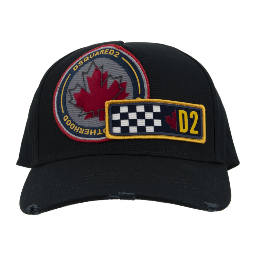 Dsquared2 Vintage Baseball Cap met gesp Black Unisex