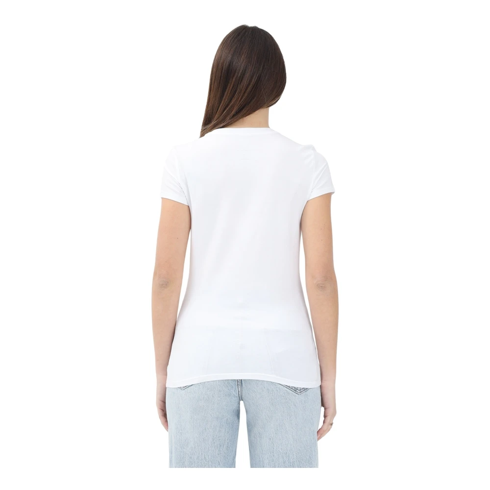 Armani Exchange Wit T-shirt met korte mouwen voor dames Modern ontwerp White Dames