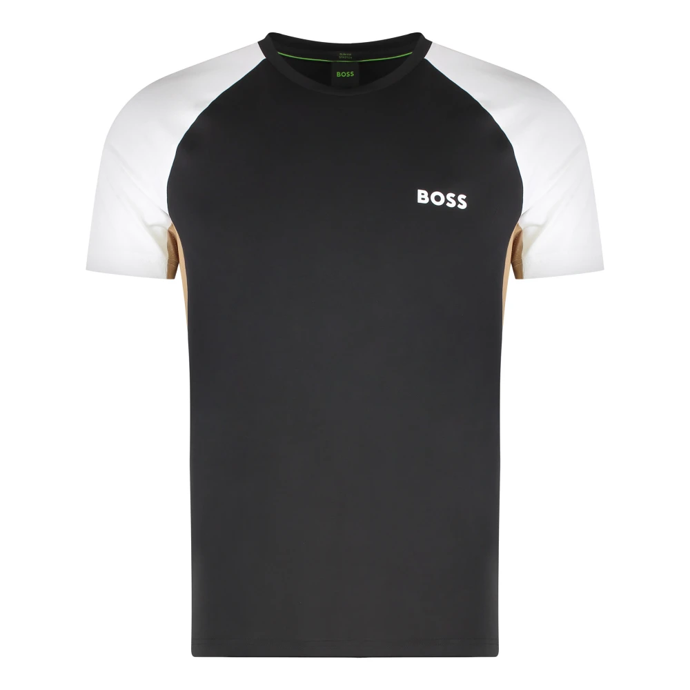 Hugo Men's Black T-Shirts, S, Techno Fabric T-Shirt