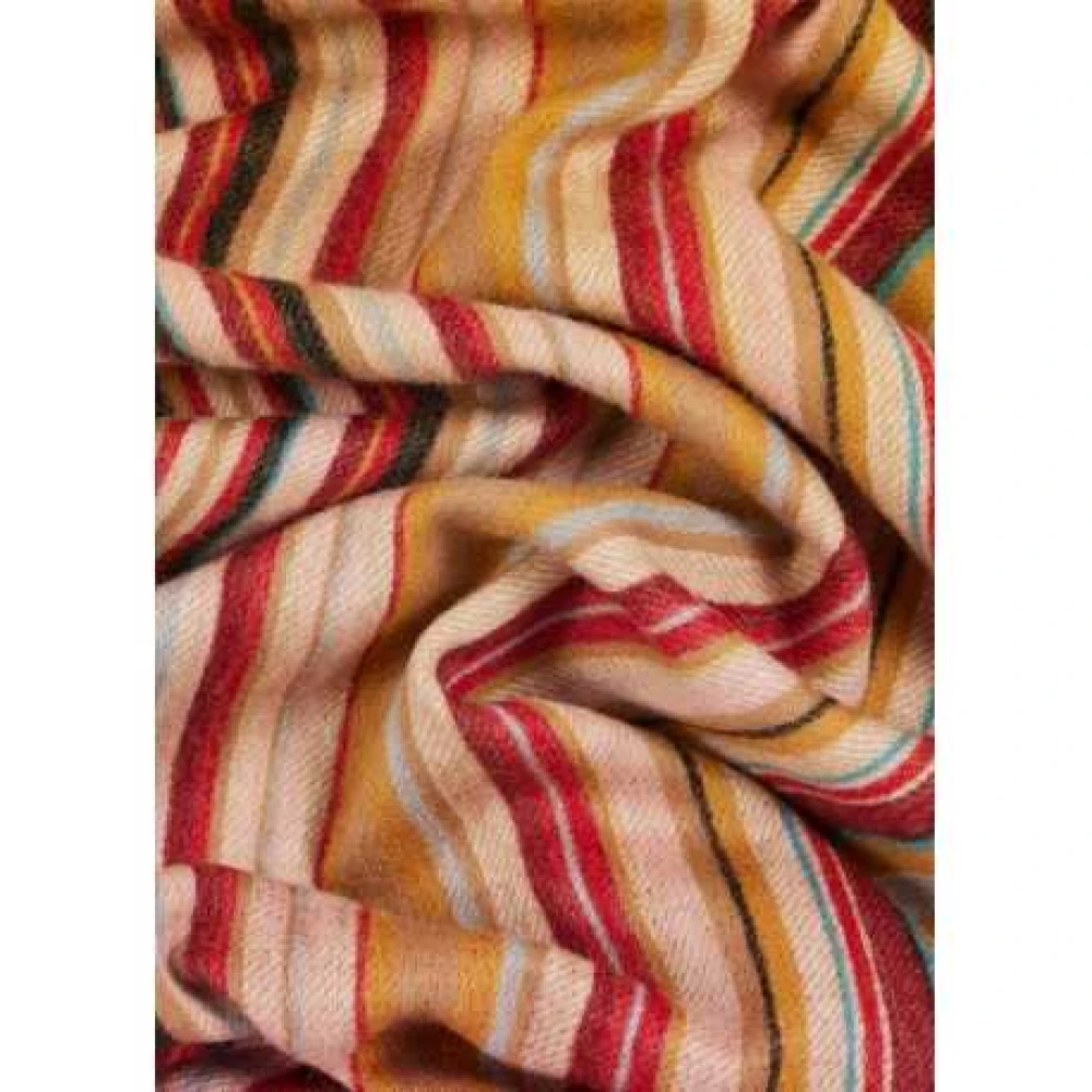 Paul Smith Gestreepte Ombre Sjaal Oranje Roze Multicolor Dames