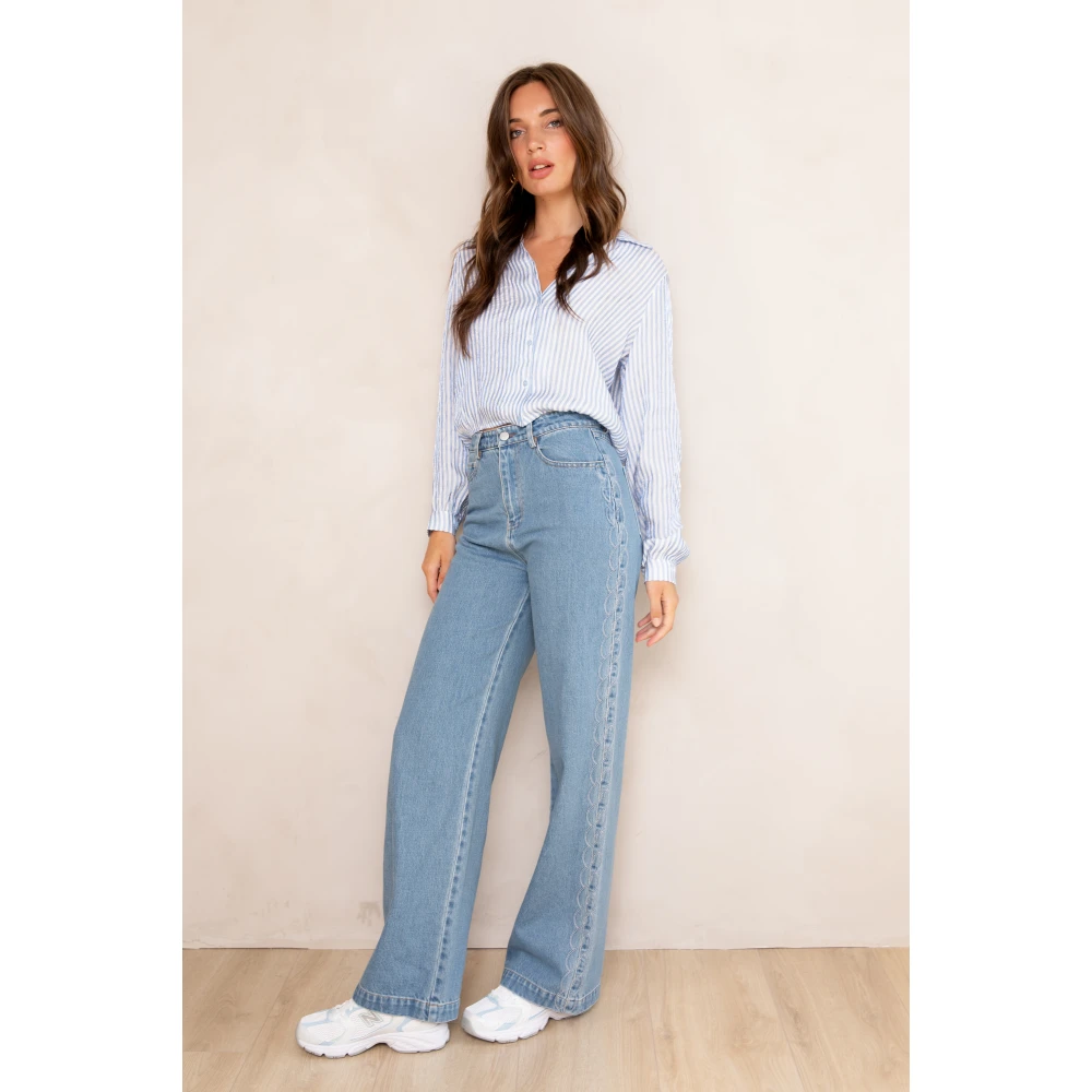 Freebird Bellina Blouse in Lichtblauw Blue Dames