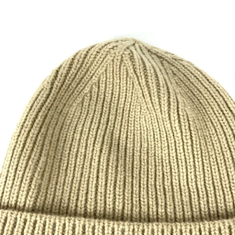 Louis Vuitton Vintage Pre-owned Cashmere hats Beige Dames
