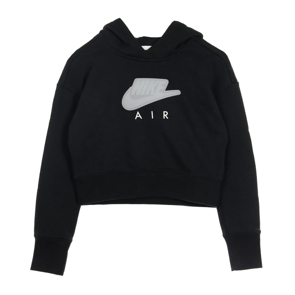 Nike Air Hoodie Crop - Lättviktig Hoodies Black, Flicka