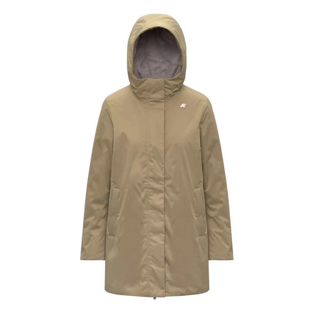 K-Way Donna Beige - Sophie Twill Soft Beaver Jacket - Jackets - M