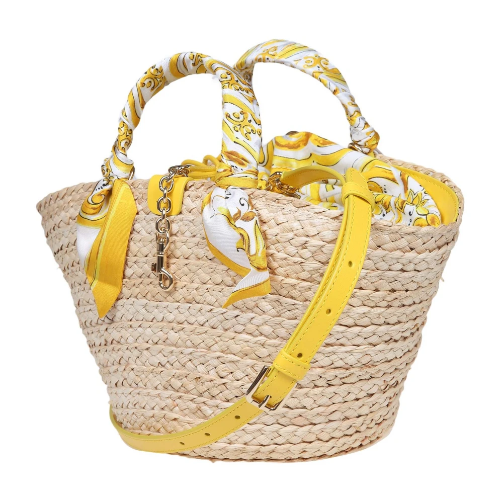Dolce & Gabbana Straw Shopping Bag Yellow Dames