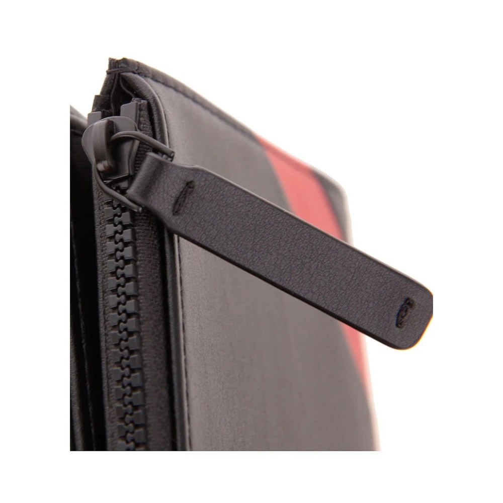 Armani Zwarte portemonnee met rode band Black Heren