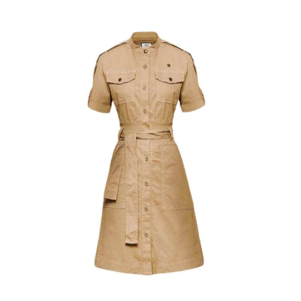 Aeronautica Militare Kvinno Orange Klänningar Dam, 2XS, Bomull, Skjortklänning