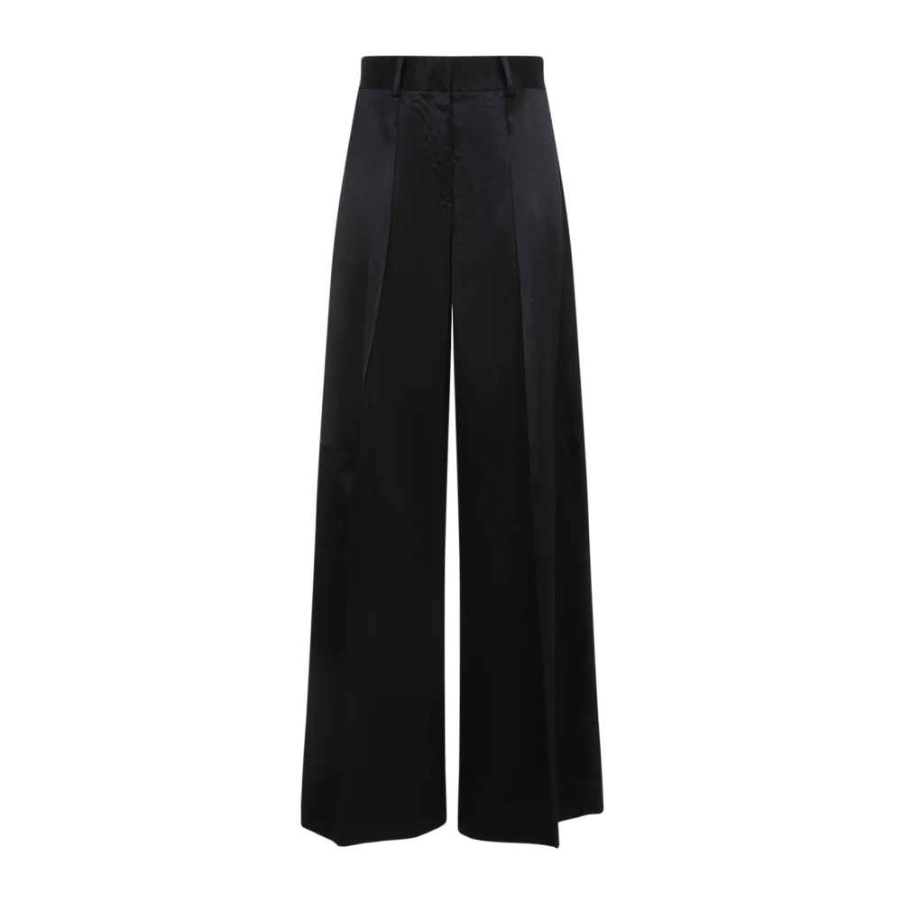 Jil Sander Women's Black Wide-Leg Trousers