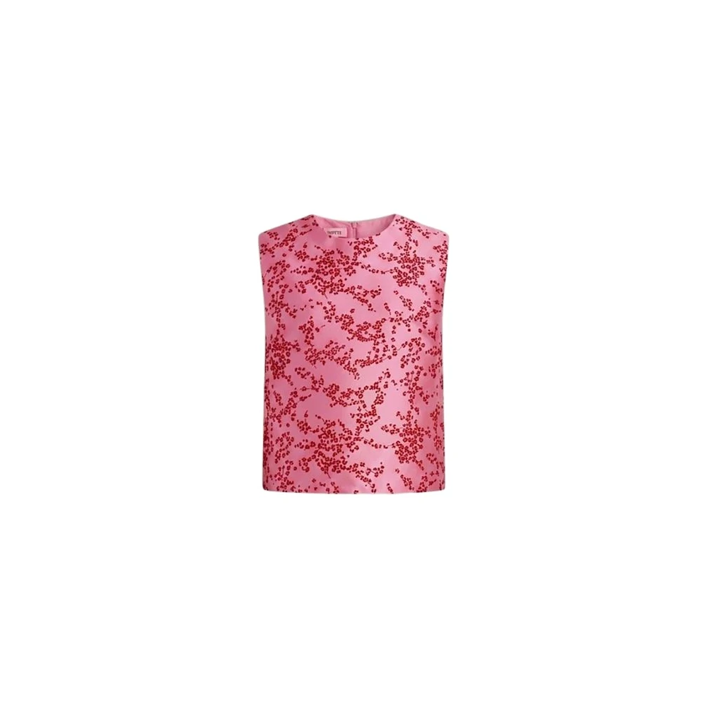 Alberta Ferretti Multicolor Sleeveless Tops, Female, S, Floral Print Mikado Top