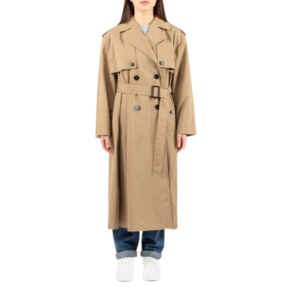 Weekend Max Mara Women's Beige Trench Coats, M, Wkdgiunchi Trench