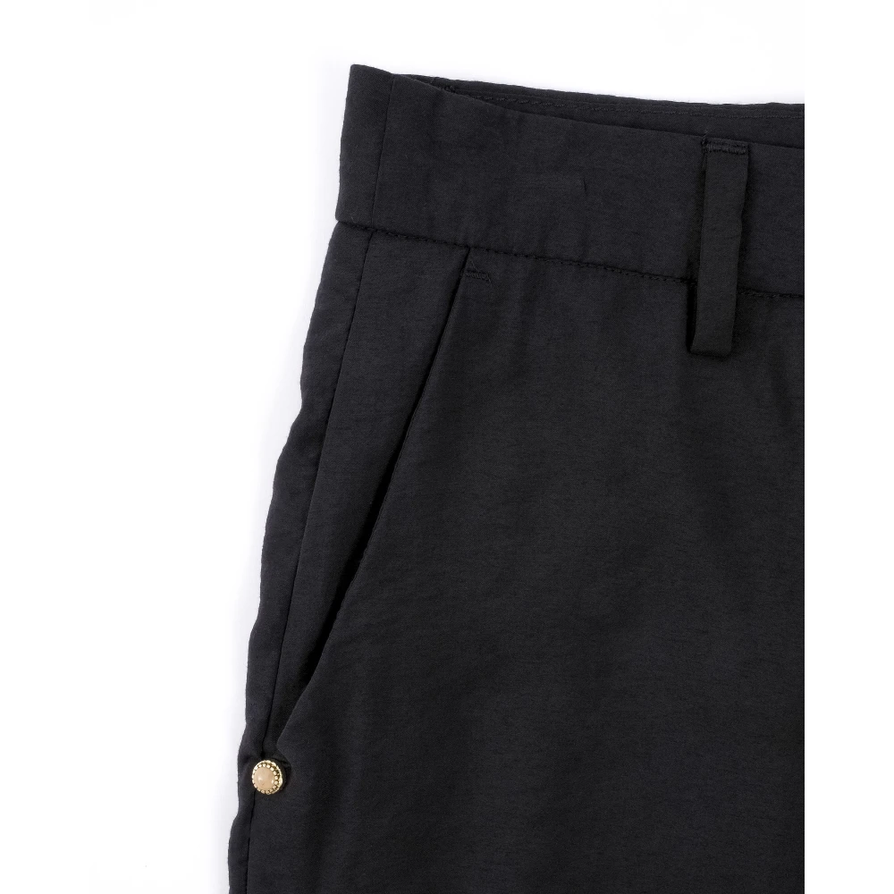 White Sand Wide Trousers Black Heren