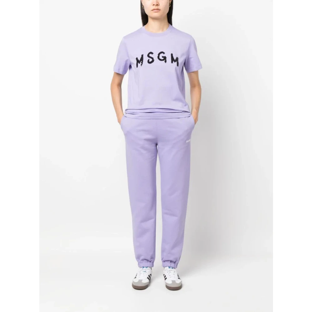 Msgm T-Shirts Purple Dames