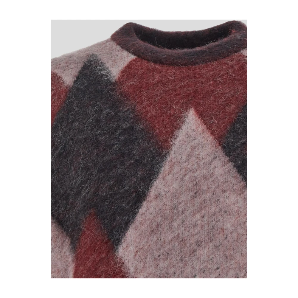 Laneus Wollen Crewneck Gebreid Multicolor Heren
