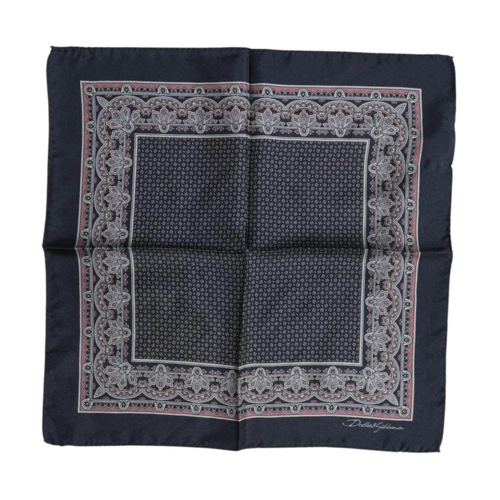 Dolce & Gabbana Men's Luxury Multicolor Silk Foulard Scarf
