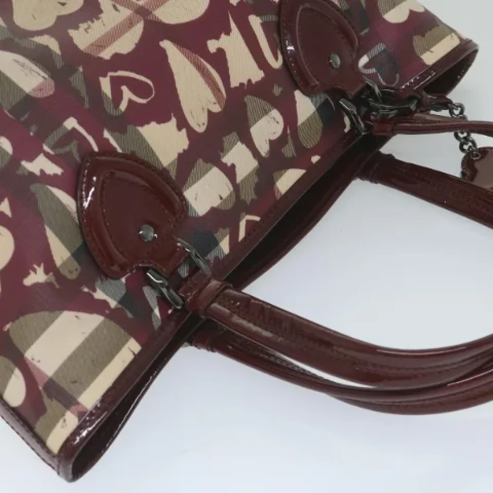 Burberry Vintage Pre-owned Leather totes Red Dames