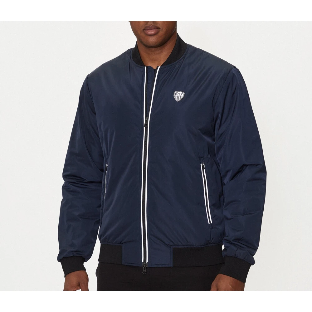 Emporio Armani EA7 Navy Blauwe Bomberjack Buitenkleding Blue Heren