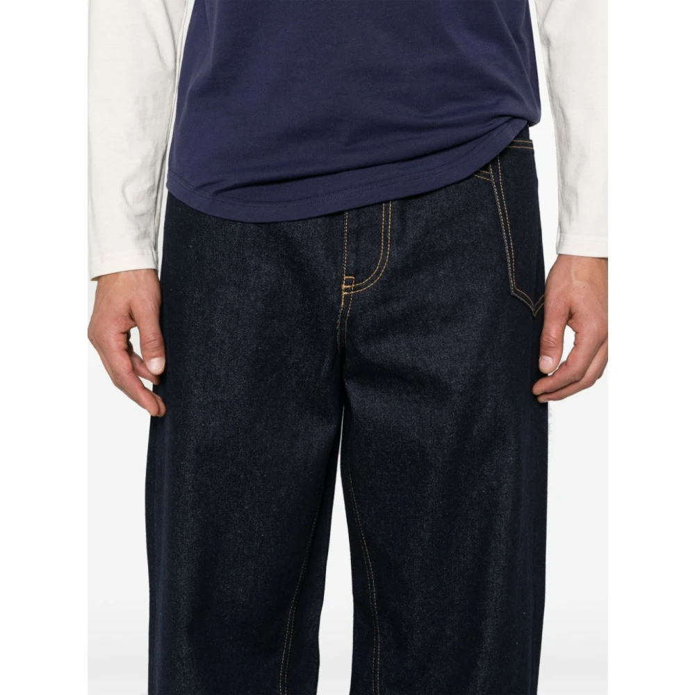 Golden Goose Wide Leg Denim Jeans Blue Heren