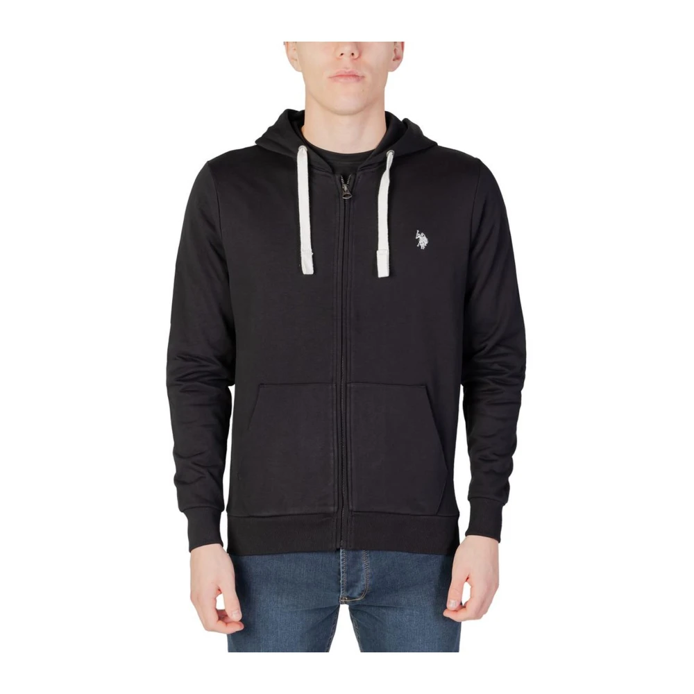 U.s. Polo Assn. Zwarte Hoodie van Katoen Black Heren