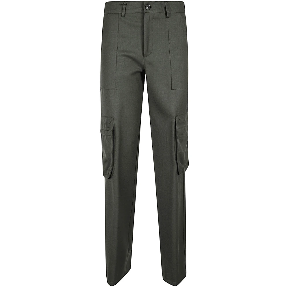 Mauro Grifoni Groene Wollen Textuur Broek Green Heren