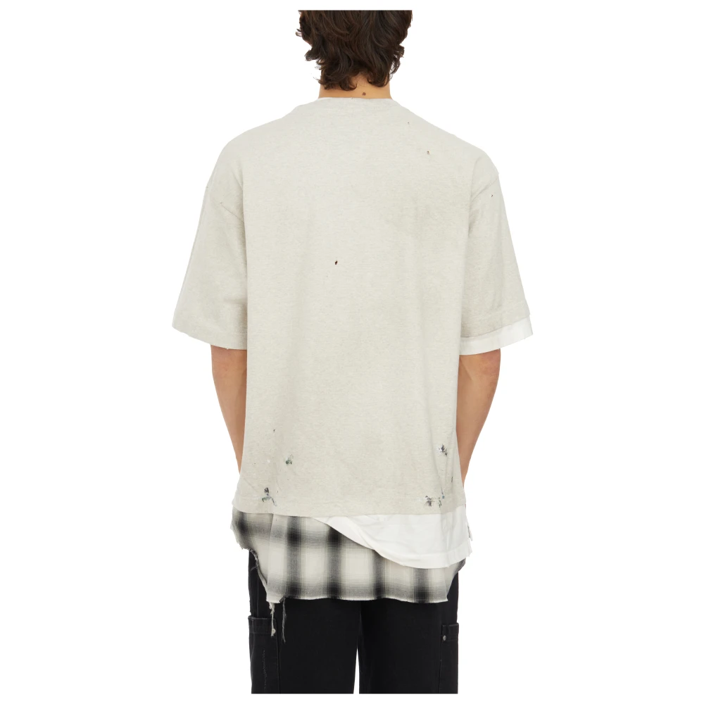 Mihara Yasuhiro Katoenen Drielaagse T-Shirt White Heren