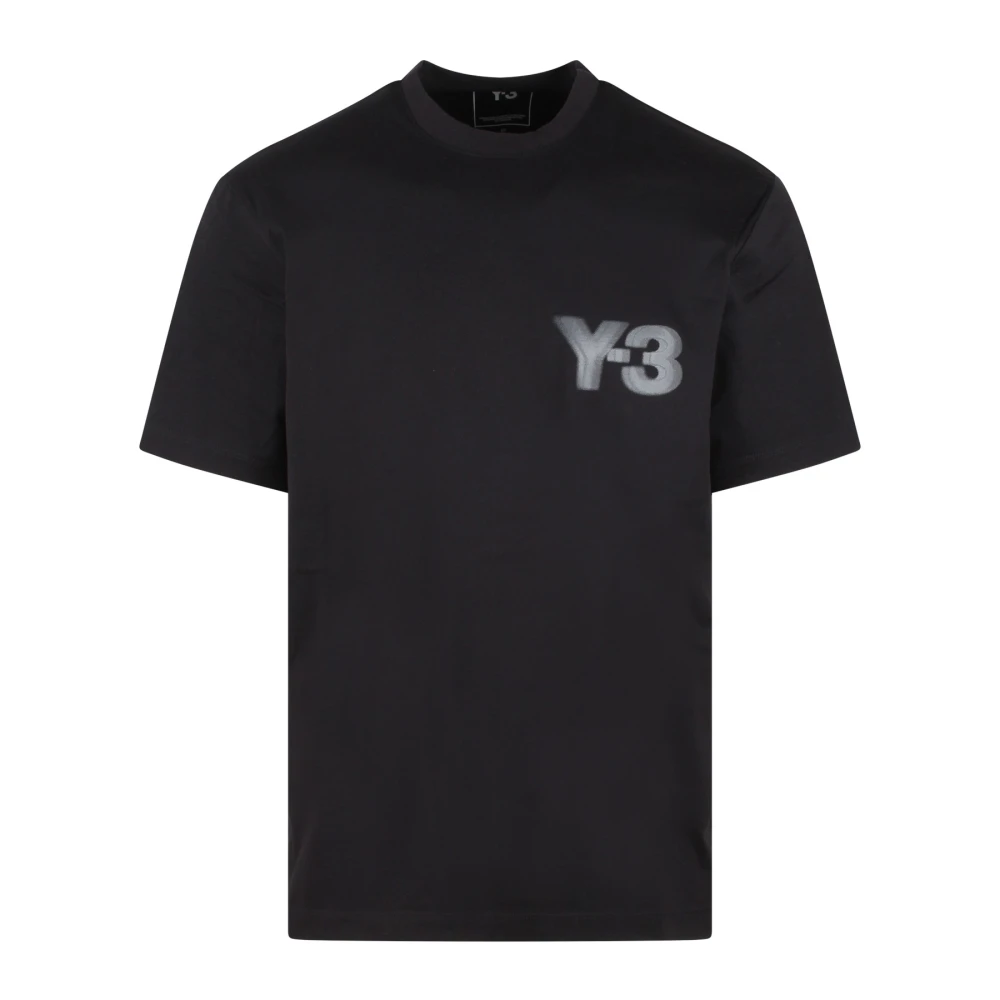 Y-3 Reflecterend Logo Oversized Katoenen T-Shirt Black Heren