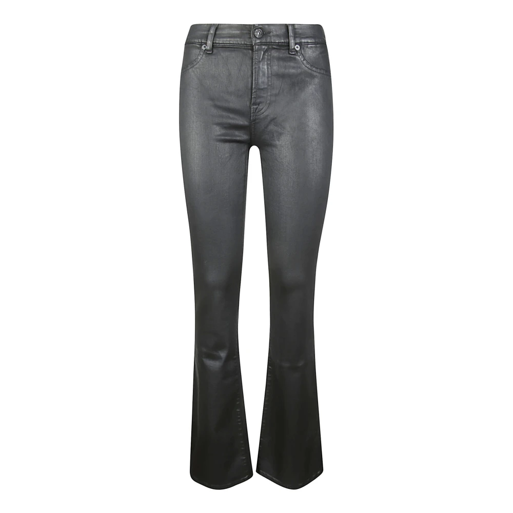 7 For All Mankind Women's Black Flared Jeans,, Flared Jeans W25