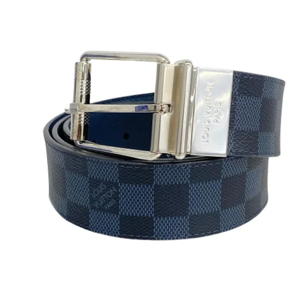 Louis Vuitton Vintage Pre-owned Canvas belts Blue Heren