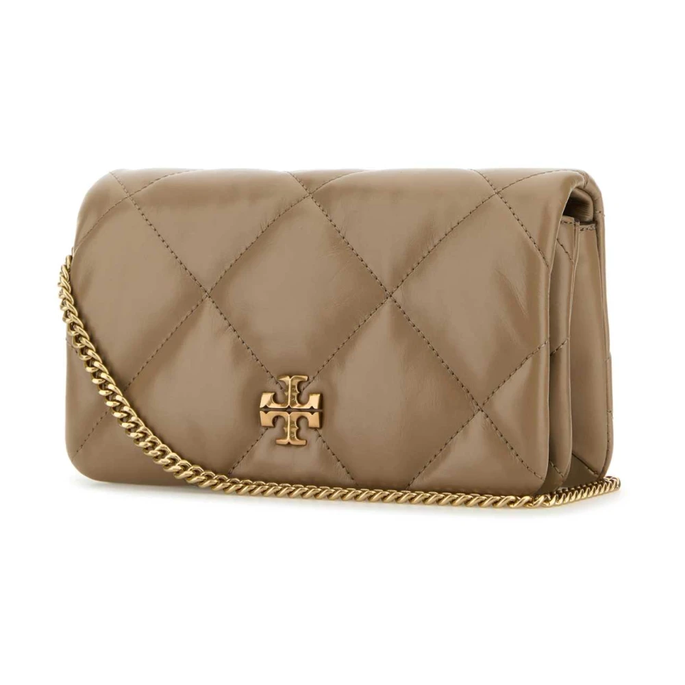 TORY BURCH Grijze Leren Kira Clutch Tas Gray Dames
