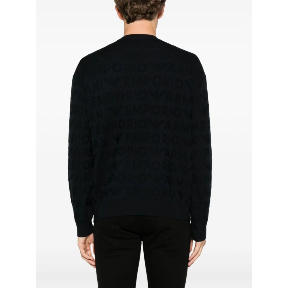 Emporio Armani Luxe gebreide kleding voor mannen Black Heren