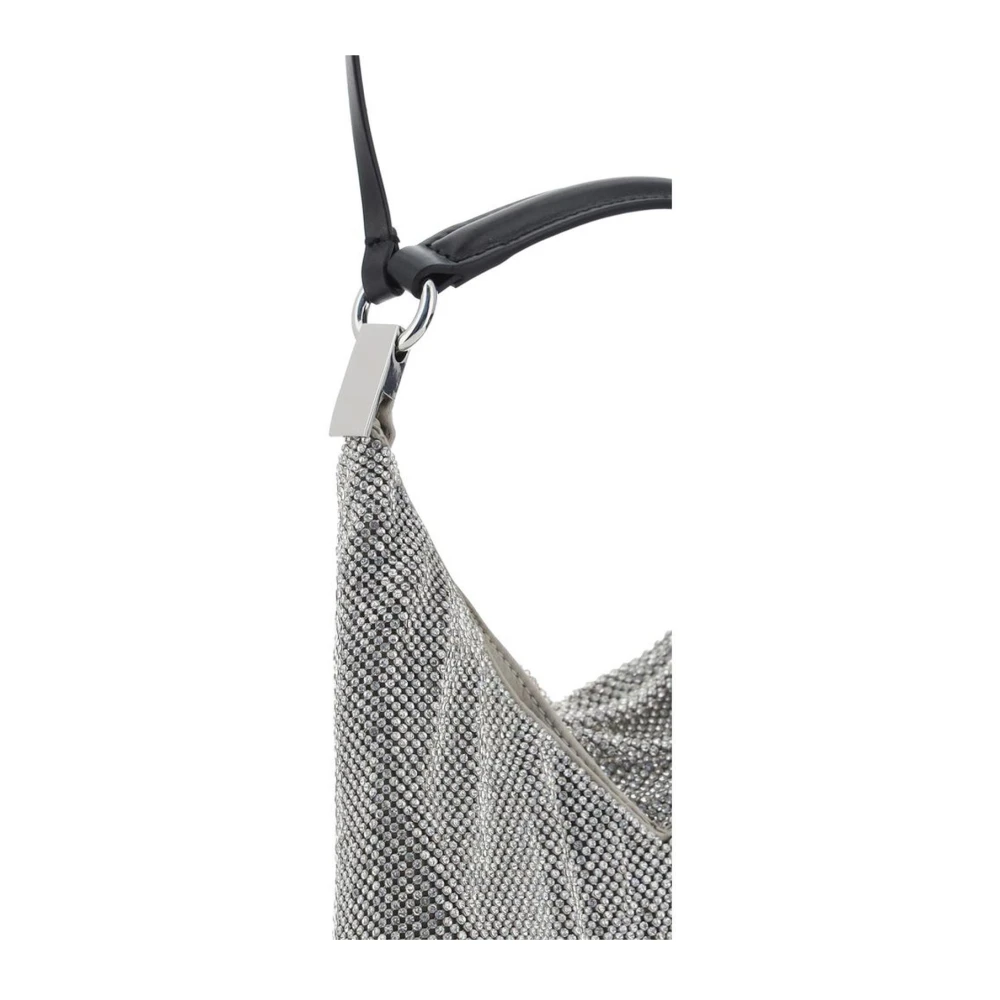 Benedetta Bruzziches Handtas met Kristalapplicatie en Kettingriem Gray Dames