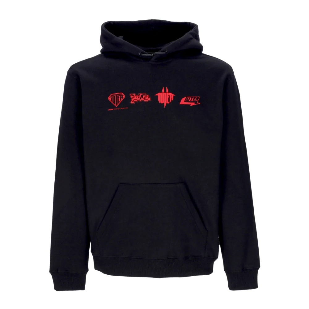 Iuter Zwarte hoodie met kangoeroezak Black Heren