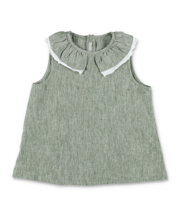 top-en-lin-vert-flared