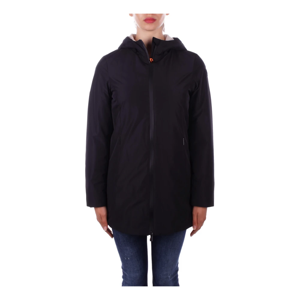 Suns Zwarte Hoodie met Ritssluiting Black Dames