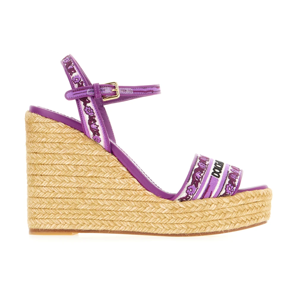 Dolce & Gabbana Lila Stiliga Sandaler För Sommaroutfits