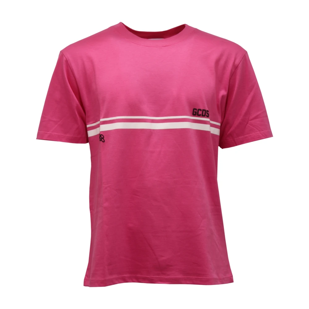Gcds Pink Logo-Print Short-Sleeve T-Shirt - Male - T-Shirts - Xs - Tops