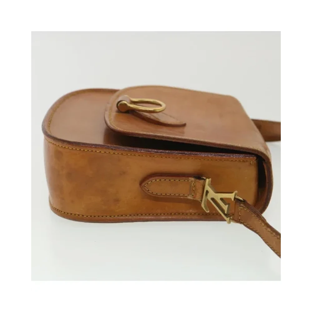 Louis Vuitton Vintage Beige Nomade Leren Clutch Planner Brown Dames