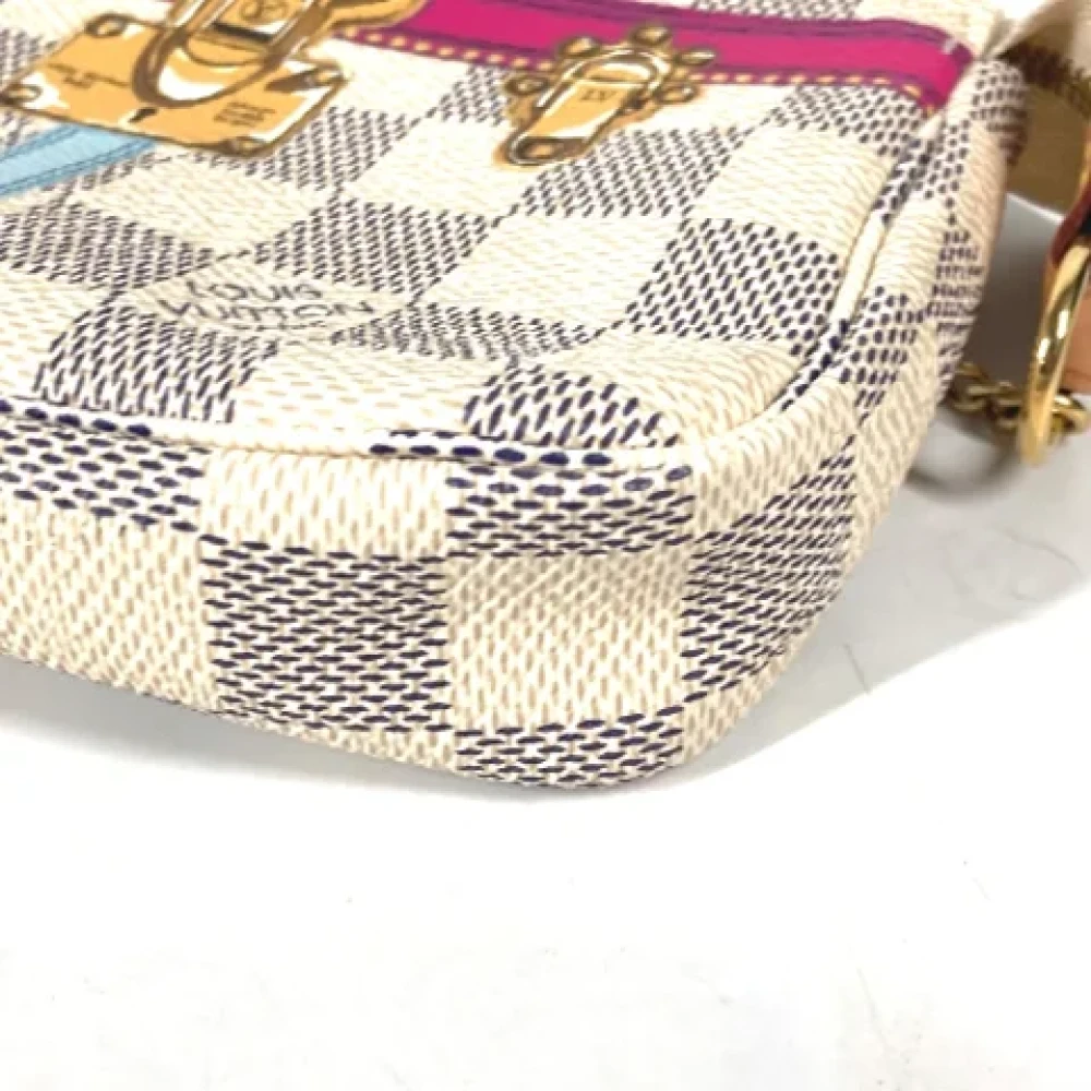 Louis Vuitton Vintage Pre-owned Cotton louis-vuitton-bags White Dames