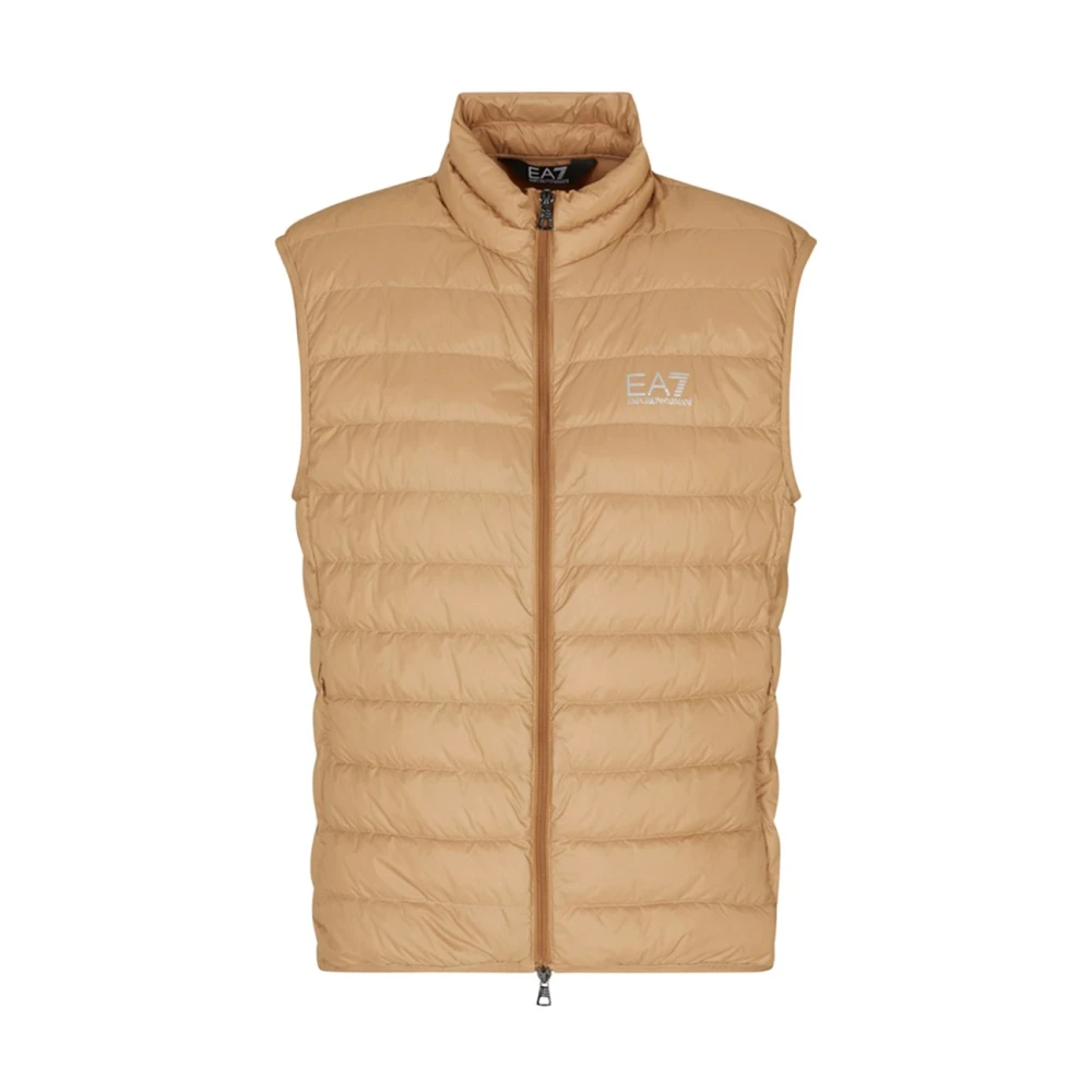 Emporio Armani Ea7 Herren Braun Stilvolle Kamelmäntel Für Männer