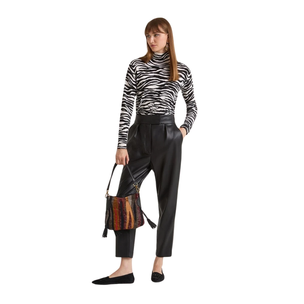 Maliparmi Donna Nero Pantaloni, L, New,