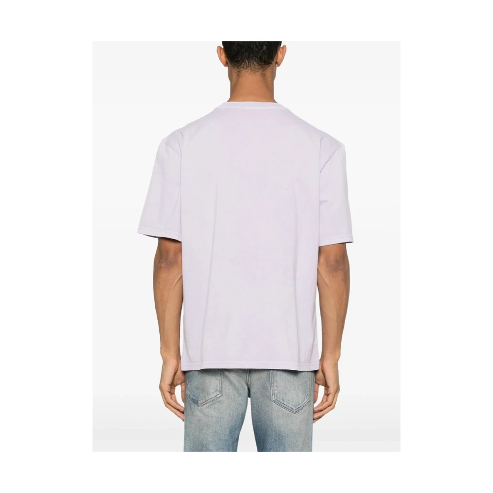 Martine Rose Lila Paars Logo Print Crew Neck Purple Heren